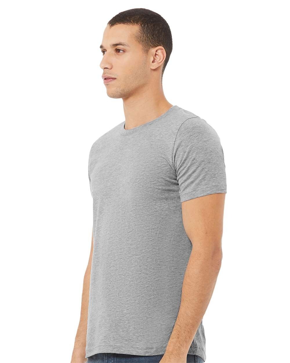 Bella + Canvas 3001CVC Small Athletic Heather Grey CVC Jersey Tee Unisex Tshirt