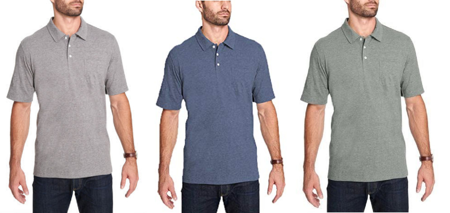 Weatherproof Vintage Men’s Brushed Cotton Polo Shirt – Size/Color Varies