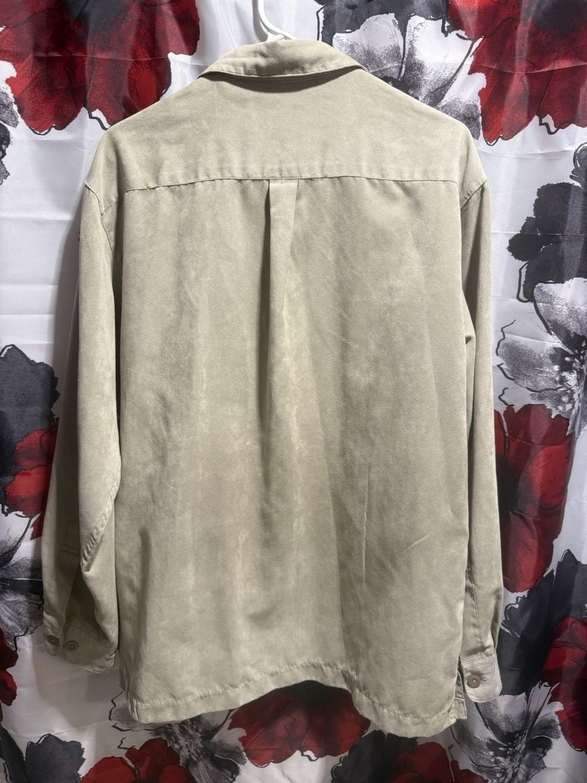 Solitude Button Up Shirt Mens M Beige Tan Minimalist Casual Soft Feel