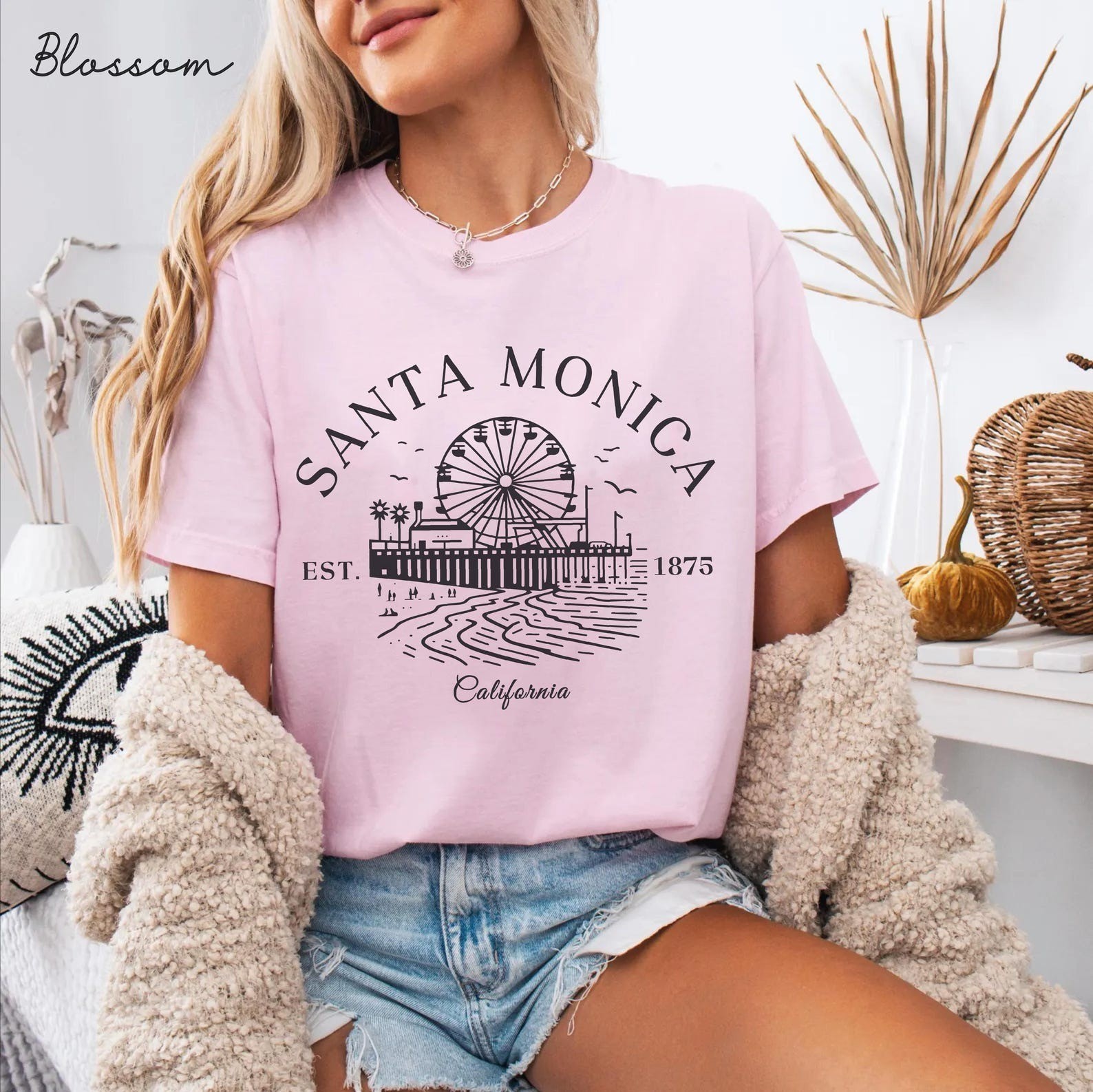 Santa Monica Shirt Unisex Travel Gift for California Trip Lover Souvenir Tee