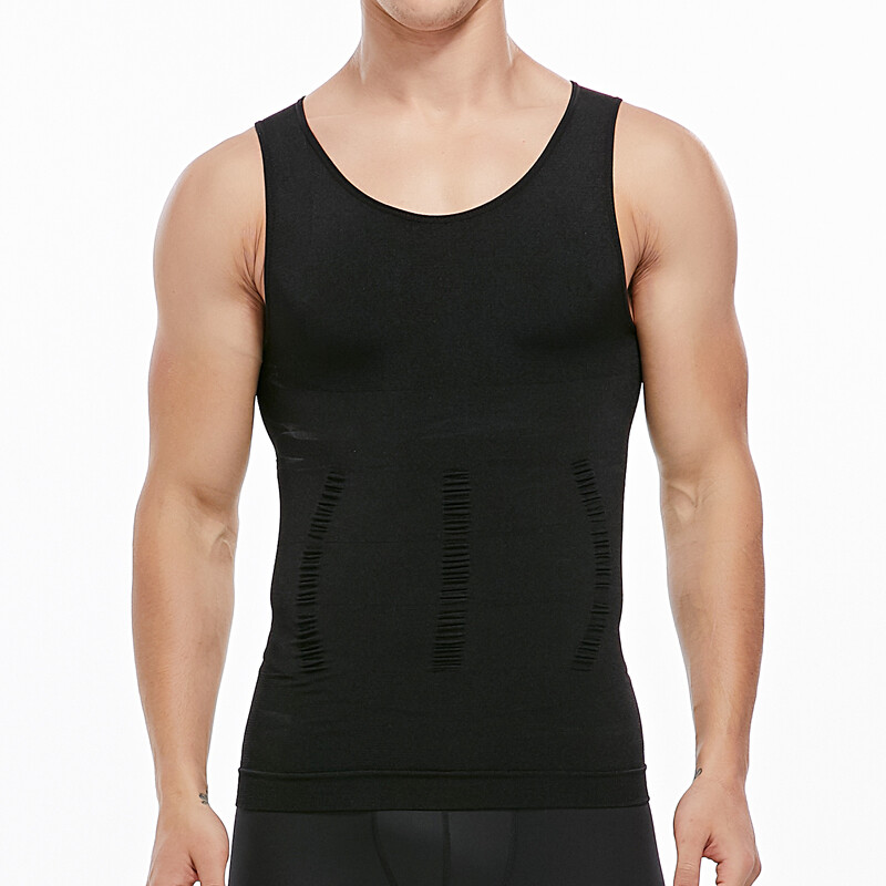 Men Slimming Body Shaper Shirt Belly Tummy Control Vest Compression Tank Top Gym
