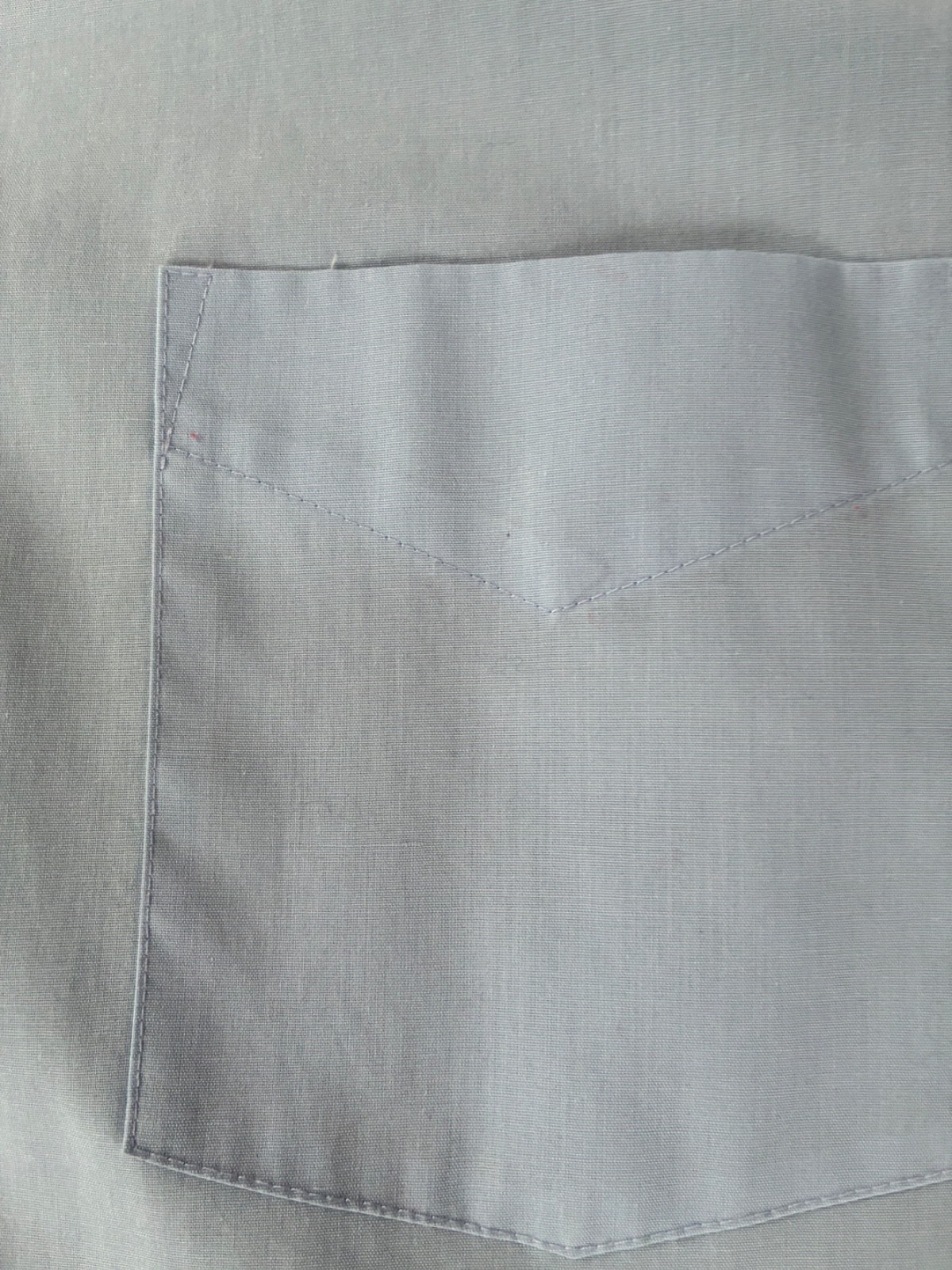 Size 15 1/2 34-35 STAFFORD Fitted Broadcloth Dress Shirt Blue