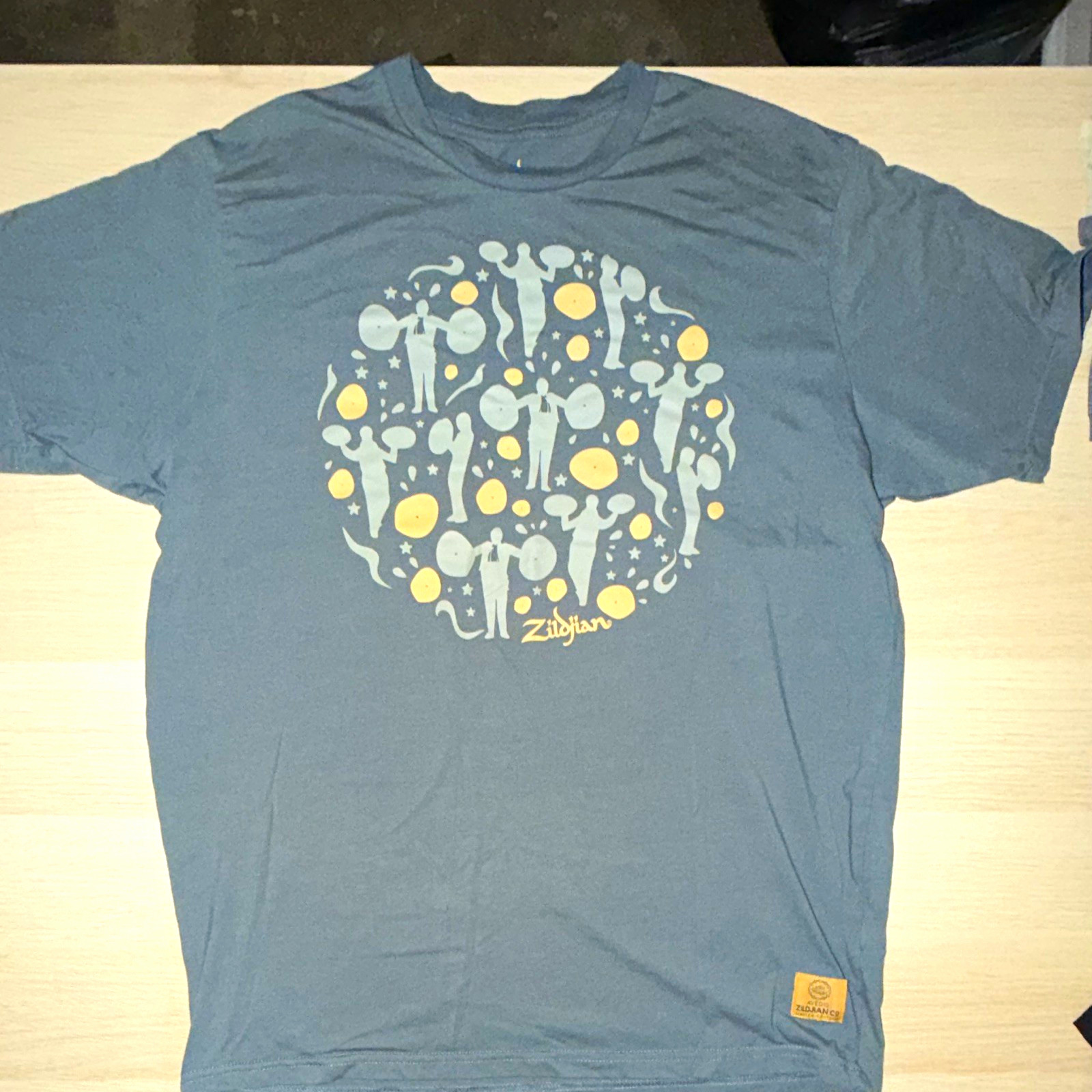 Zildjian Men’s Blue Zildjian 400 Years Limited Edition Graphic T-Shirt L