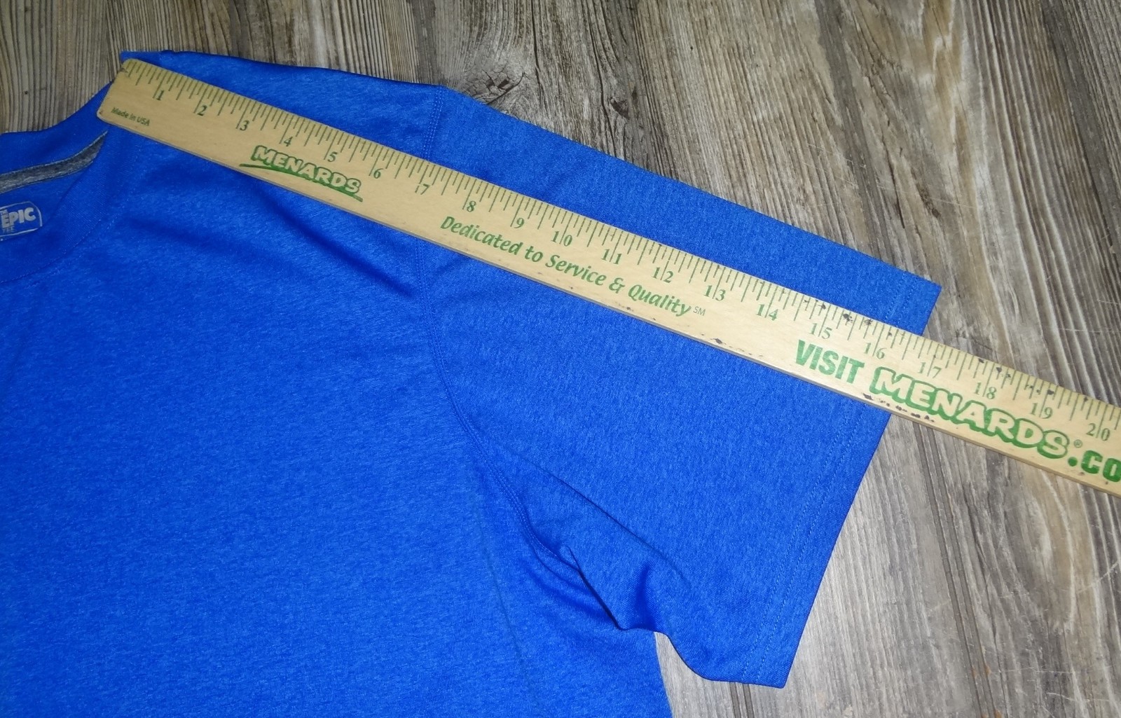 Epic Energy Zone Men’s Blue Polyester Short Slv Loose Fit T-Shirt Sz XL46-48