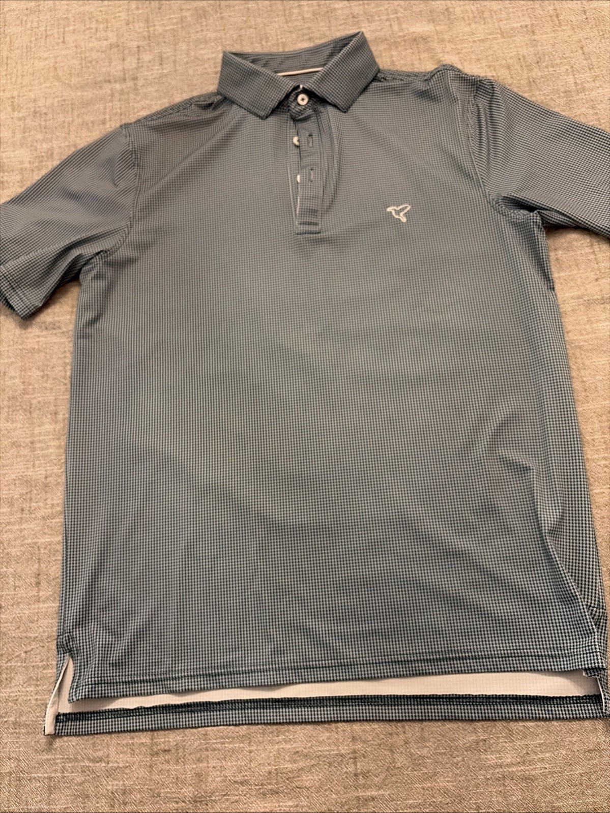 Birddogs Men’s Polo Medium Green Houndstooth