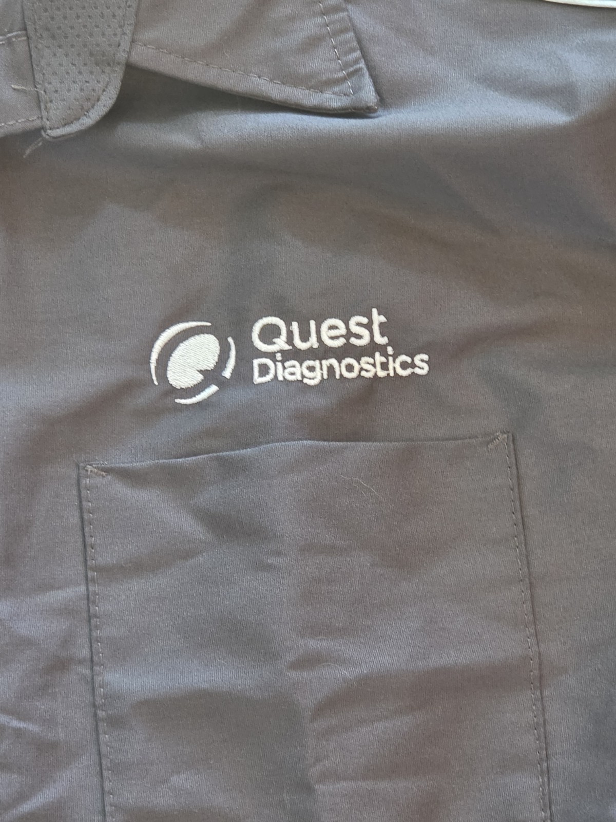 Quest Diagnostics Work Shirt Button Down Long Sleeve XL