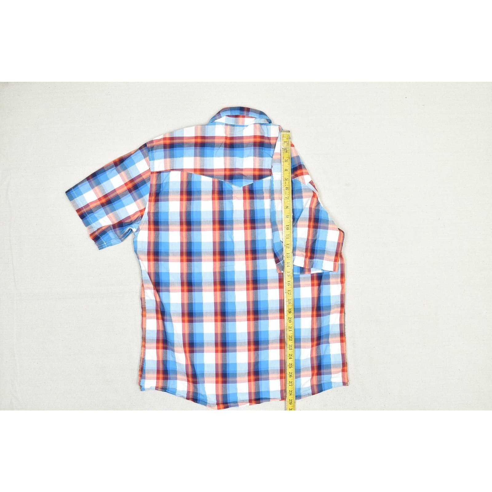 Cowboy Legend Plaid Western Pearl Snap Shirt Regular Size XL 100% Cottton