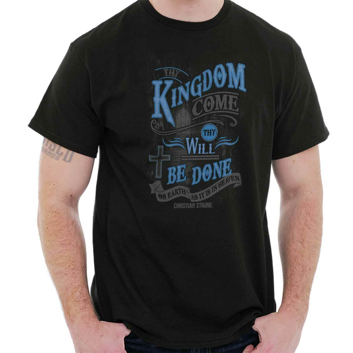 Christian Strong Faith Our Father Prayer Womens or Mens Crewneck T Shirt Tee