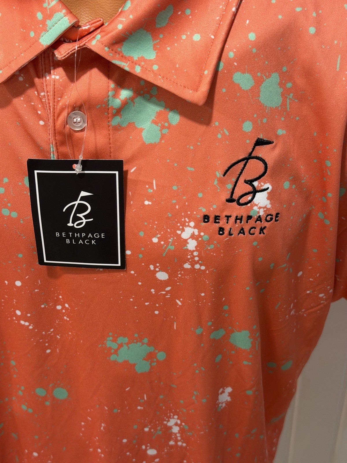 Bethpage BLACK Private Label Golf Polo Men’s LARGE Measurements are In THE PICS
