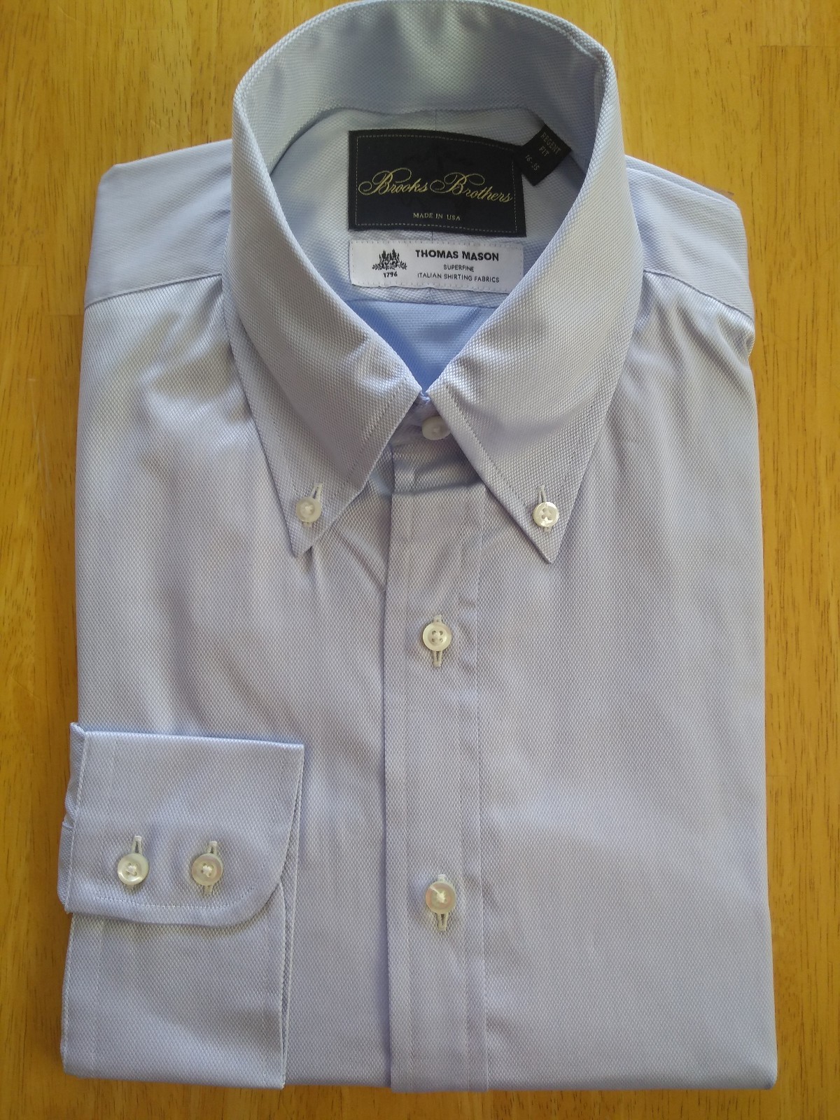 NWOT Brooks Brothers Golden Fleece Blue Royal Oxford 16-35 Regent MSRP $225