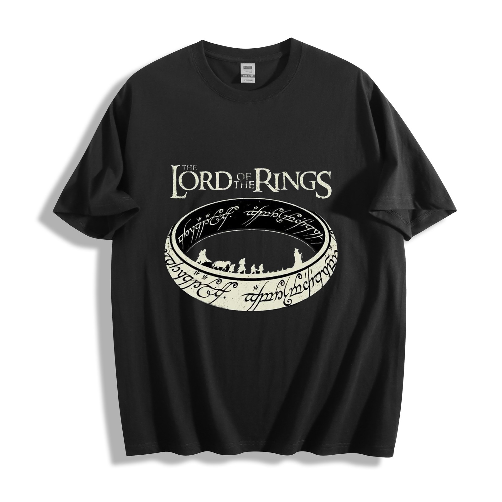 Lord of the Rings One Ring Tee – LOTR Fellowship Elvish Script Fantasy T-Shirt