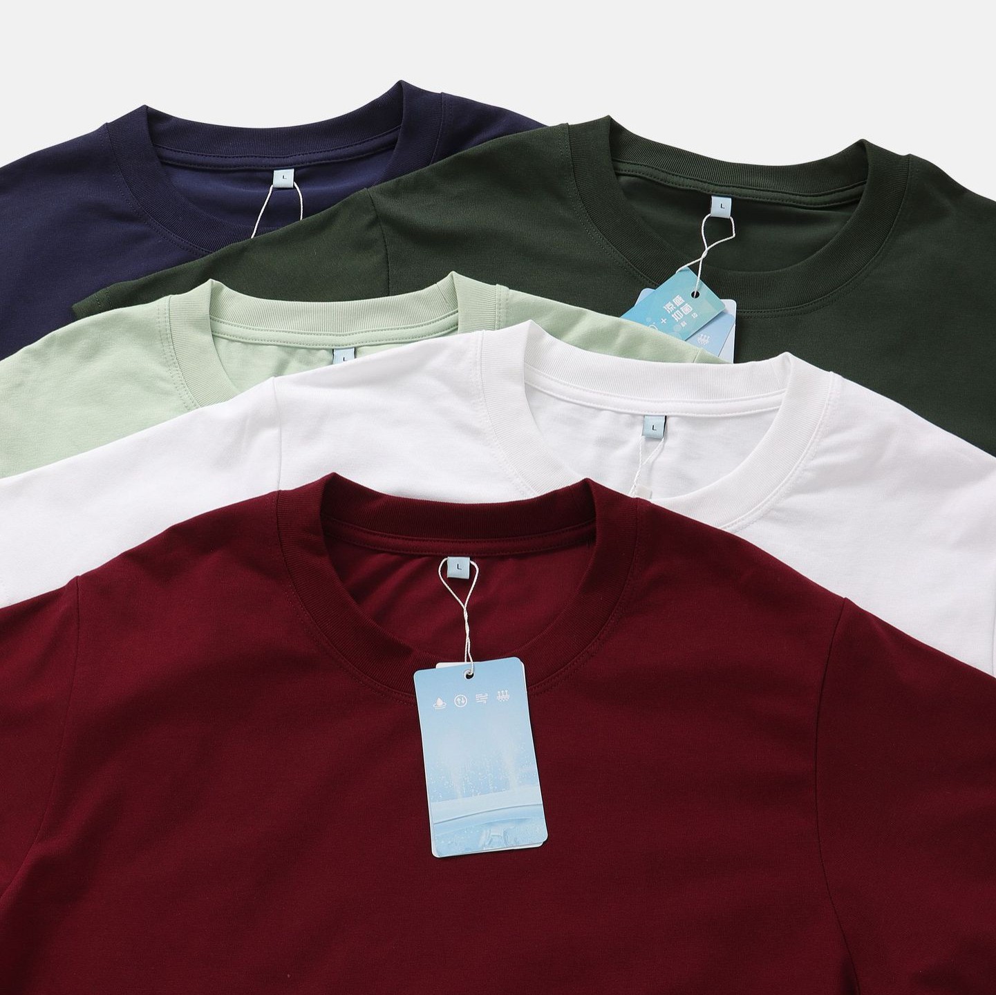 Streetwear Solid Cool Touch Anti-Bacterial Set-In Shoulder Short Sleeve T-Shirt