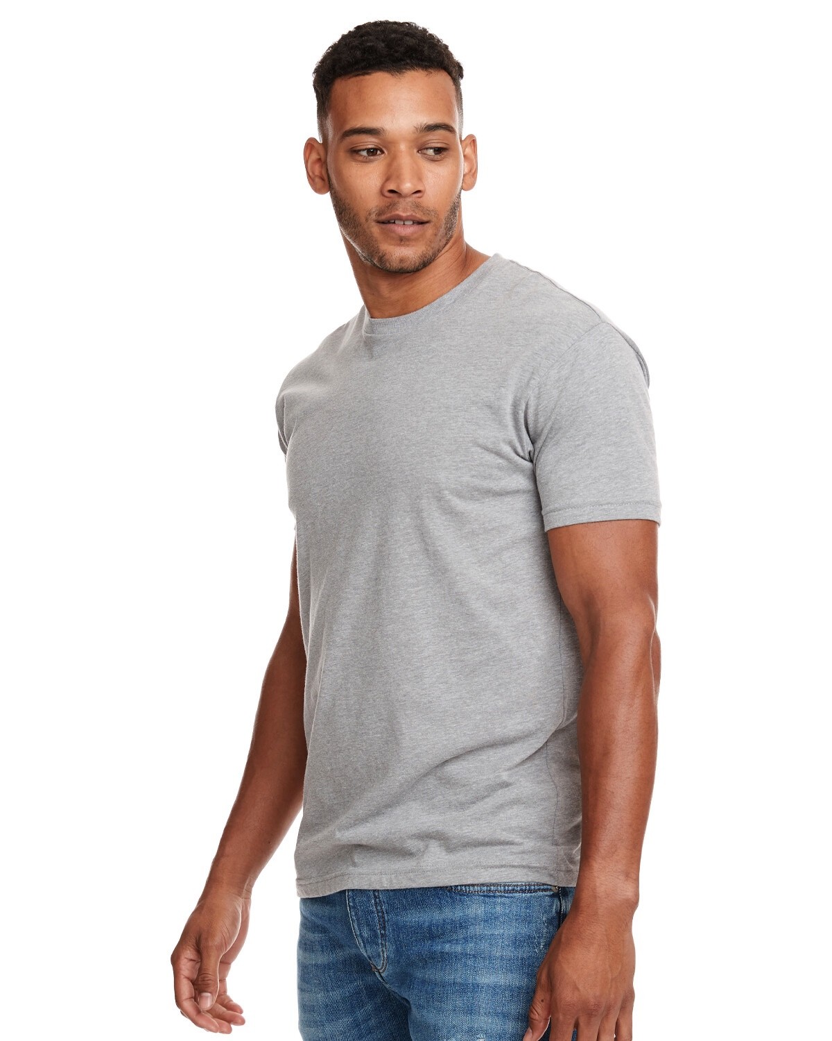 Next Level Apparel Grey Crew Neck T-Shirt Unisex Premium Short Sleeve Tee