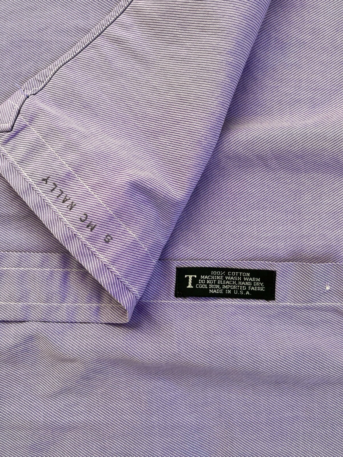 Robert Talbott Men’s Button Up Purple Long Sleeve Sz 16/35 Preppy Classic