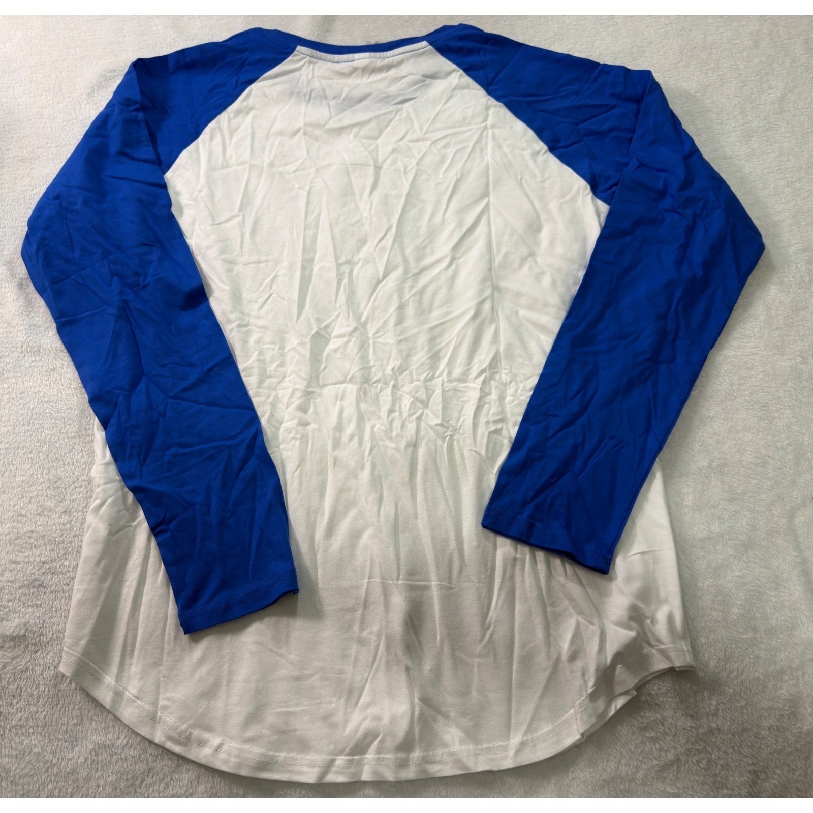 Royal Avalon Sport Mens Large Baseball Tee Royal Blue White Raglan Cotton 6Pk