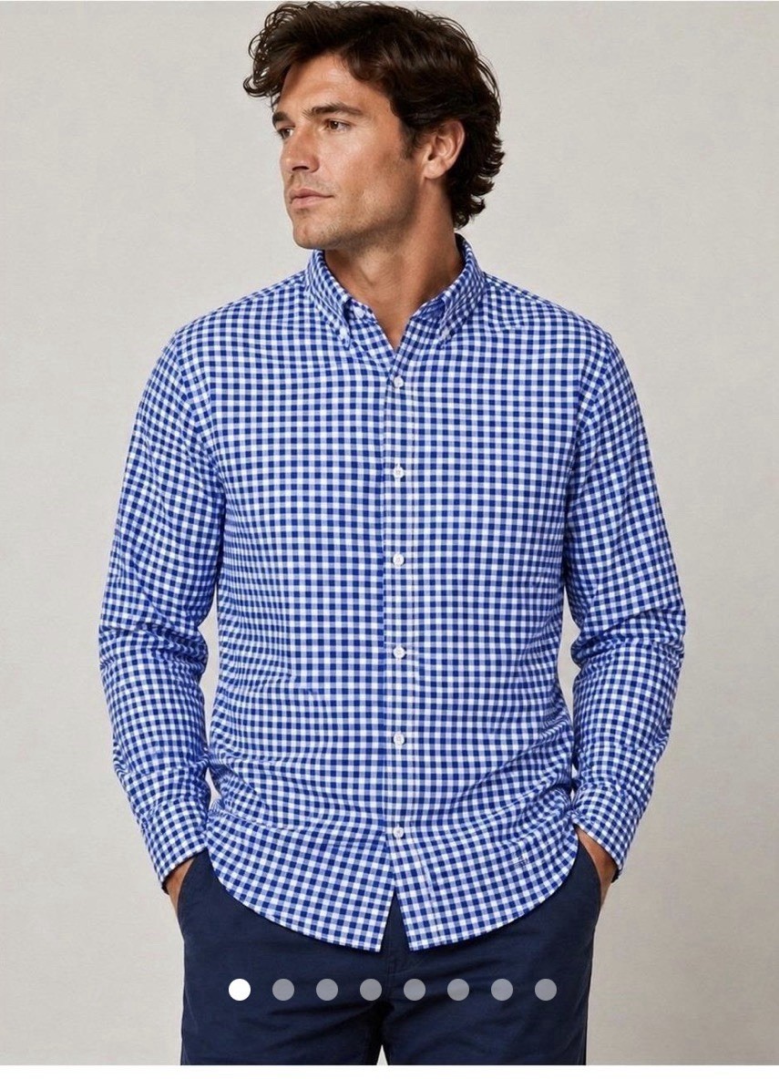 Vineyard Vines Men’s Classic Fit Tucker Shirt Blue & White Gingham Size M IT81