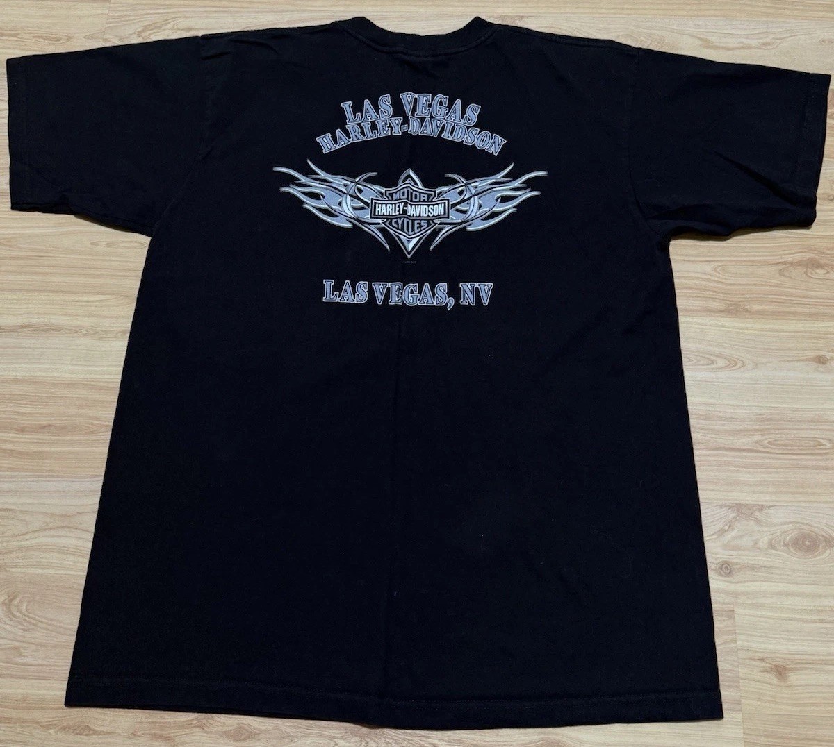 HARLEY DAVIDSON MOTORCYCLES LAS VEGAS NEVADA 3D SKULL T-SHIRT SZ XL EUC