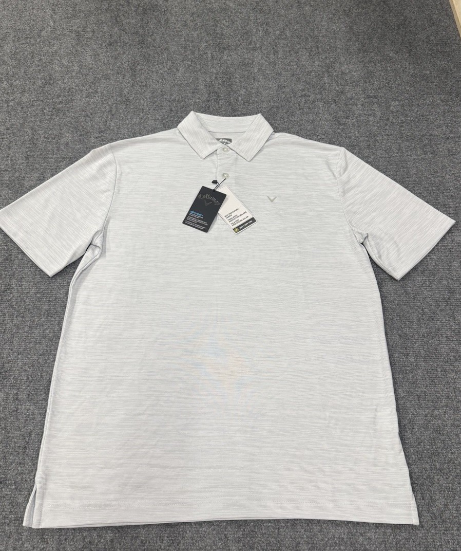 Callaway Nwt Polo Shirt Opti-Dri Golf Tradewinds Heather Gray Shirt L