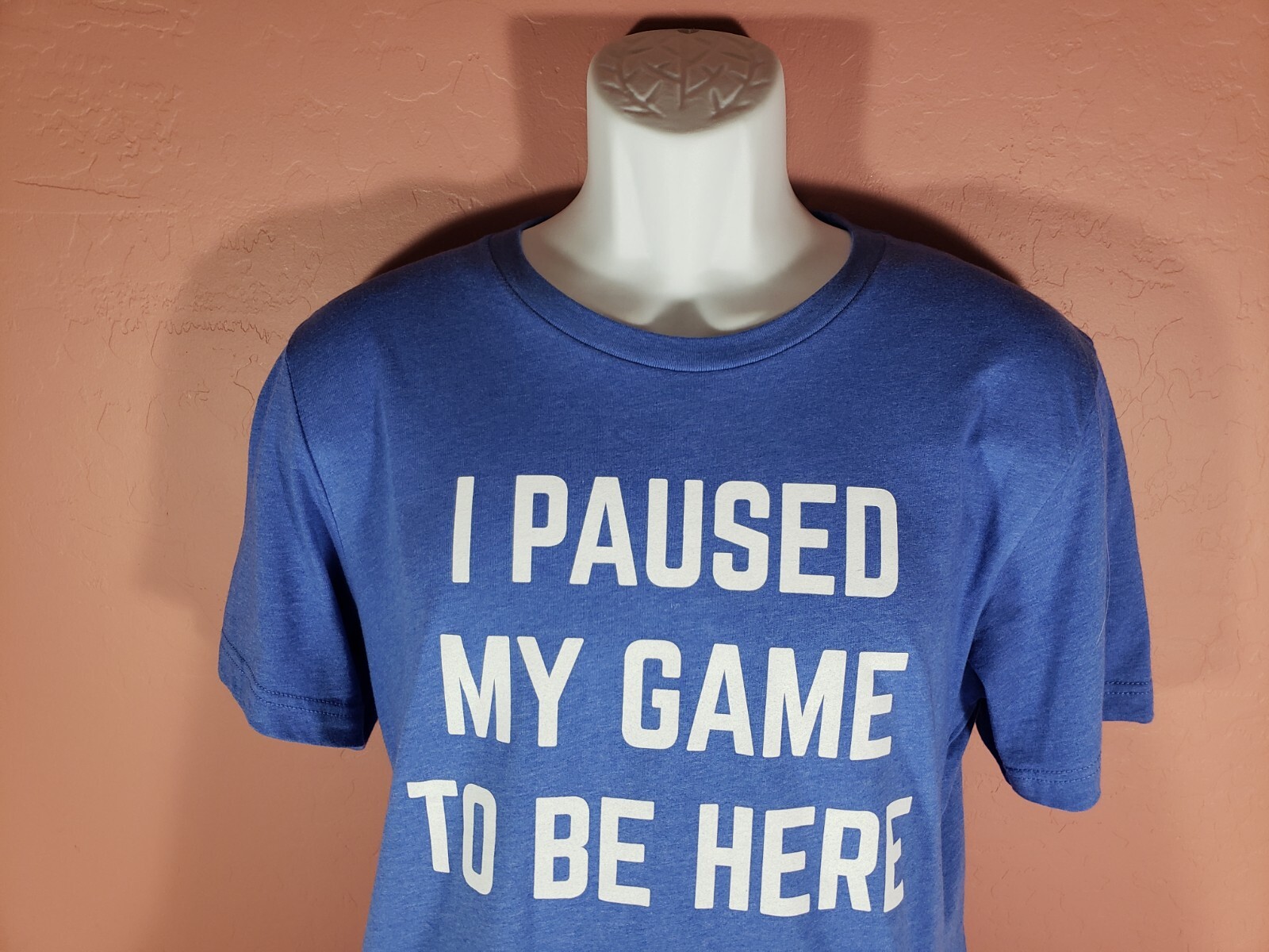 Ann Arbor I Paused My Game To Be Here Video Game Humor Mens Women Blue T-Shirt L