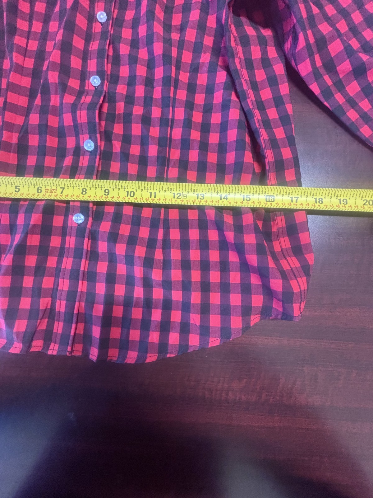 No Brand Red and Black Flannel Button Down Shirt Size Small