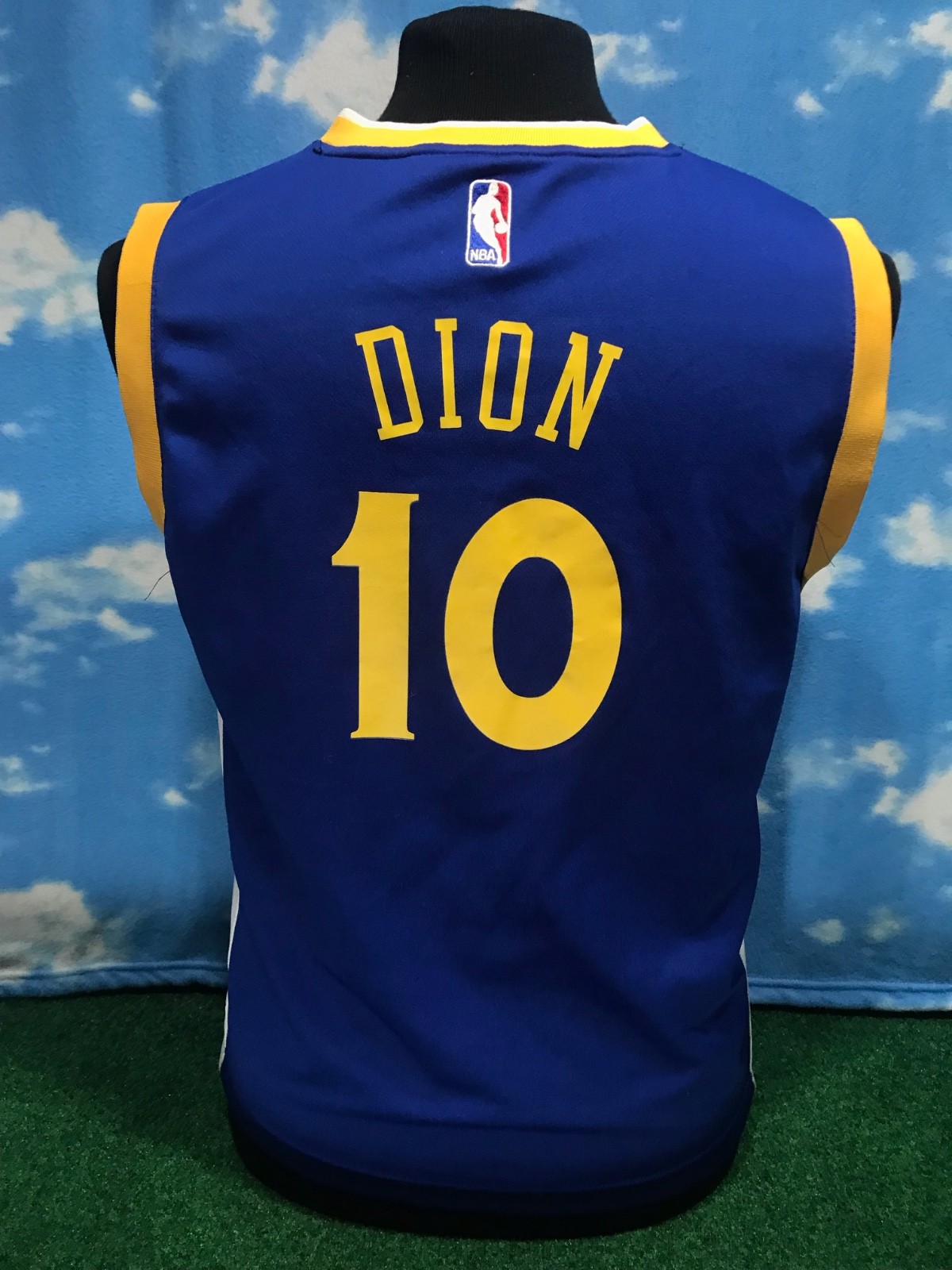 Golden State Warriors Jersey Large 10 Dion Adidas Blue NBA see description C3