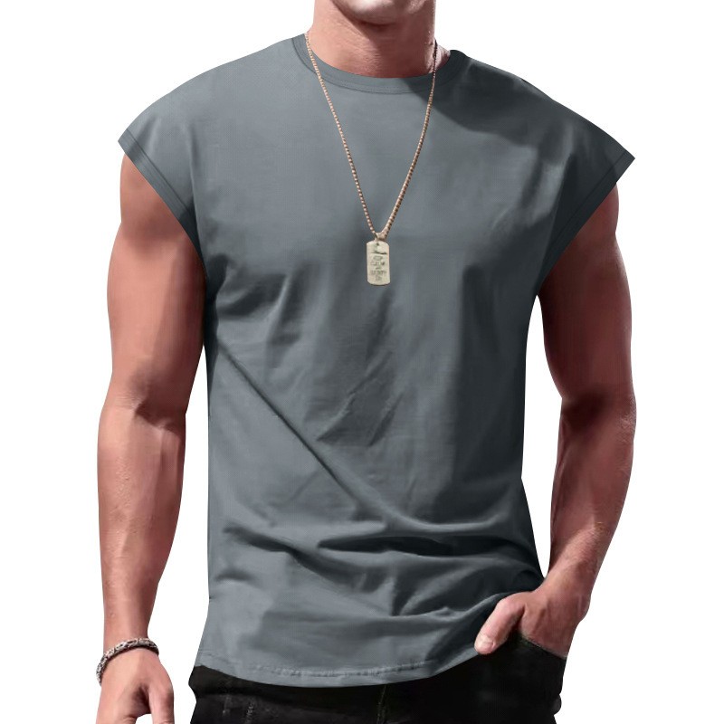 New Summer Solid Thin Sleeveless Tee