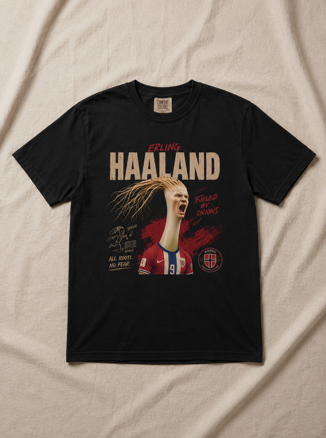 Funny Erling Haaland Shirt Norway Soccer Meme Graphic Unisex Comfort Colors