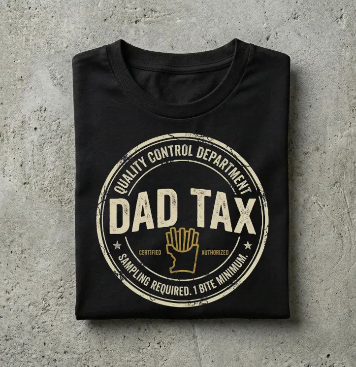 Dad Tax Shirt, Funny Foodie Gift, Sarcastic Snack Tee, Fathers Day Present