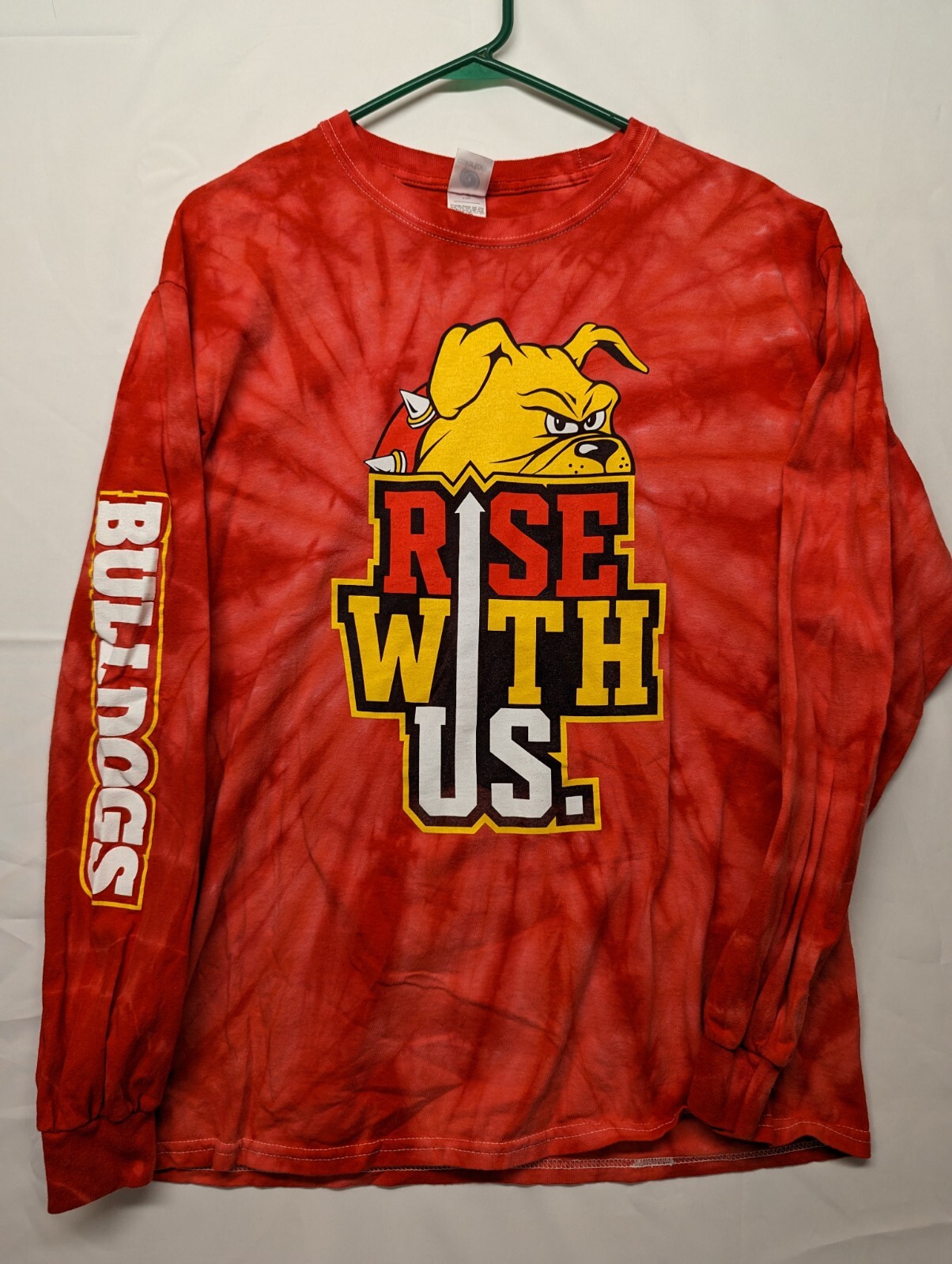Colortone Tie Dye T Shirt Mens Large Red ,pink Swirl rise with us . Bulldog