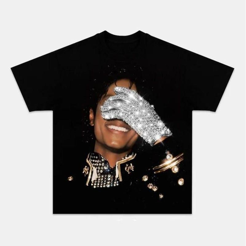 Michael Jackson Glove Graphic Tee, Music MJ King of Pop T-Shirt, a Perfect Gift