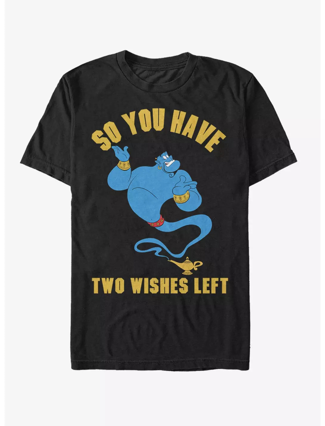 Disney Aladdin Genie Two Wishes Left T Shirt Size S – 5XL Gift For Friends