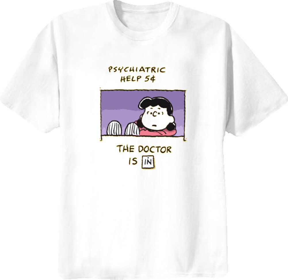 Lucy Peanuts Psychiartic Help Funny T Shirt