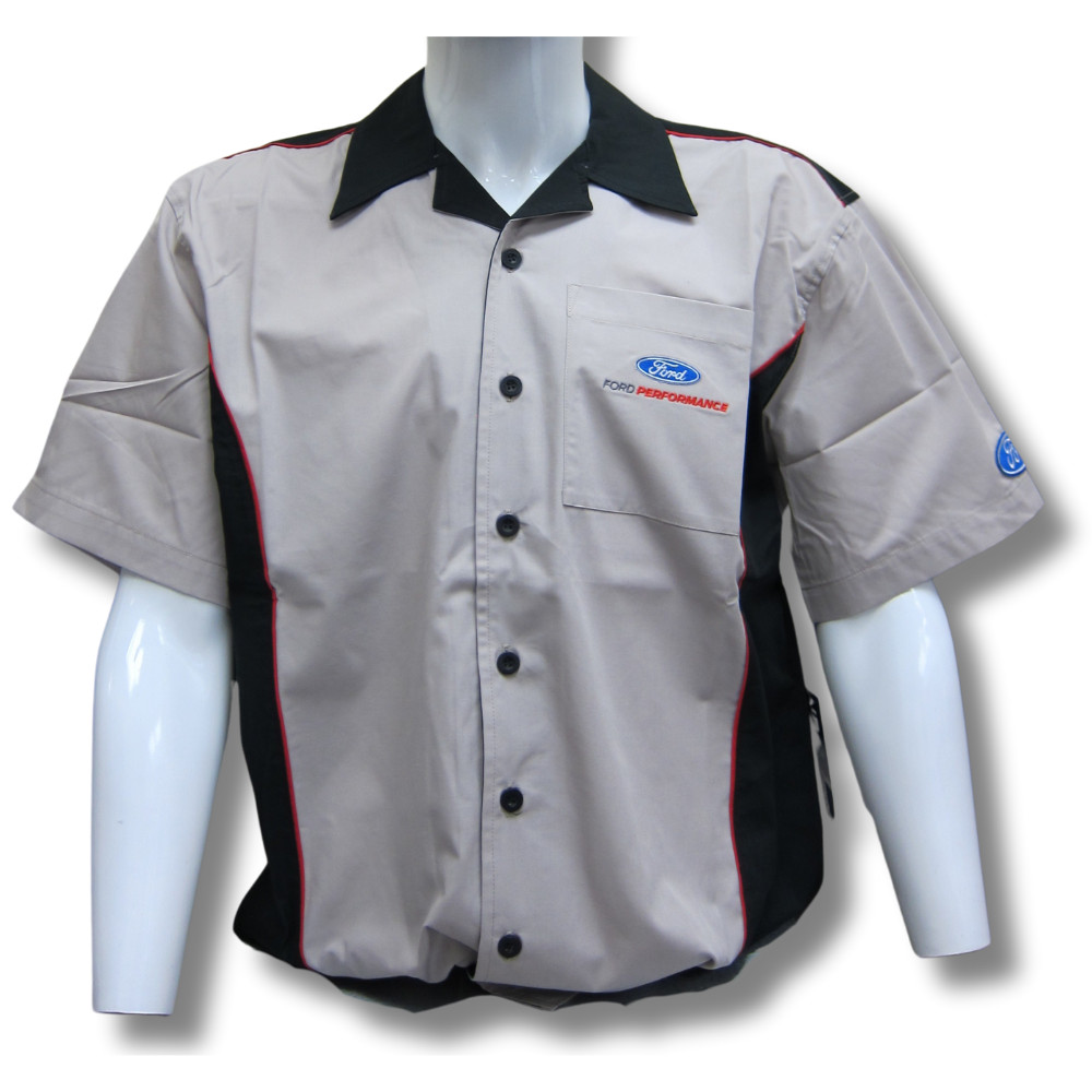 Ford Performance Pit Mechanic Button Down Work Crew Shirt Official Licensed