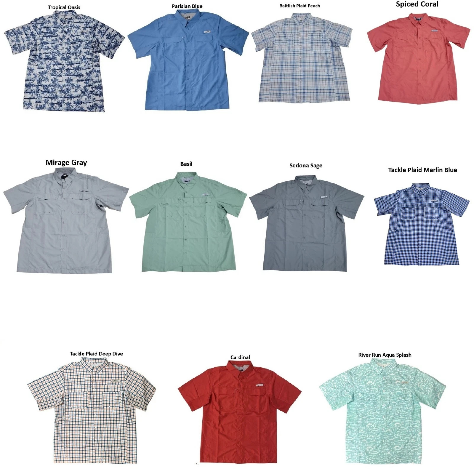 Habit Men’s UPF 40+ UV Protection Short Sleeve Fishing Shirt