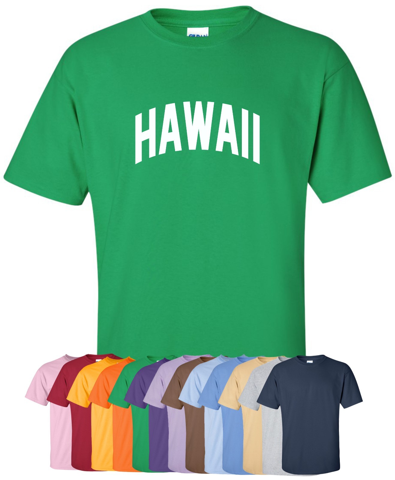 New “Hawaii” T-Shirt in S-4XL, 30+ Colors! aloha state islands paradise vacation