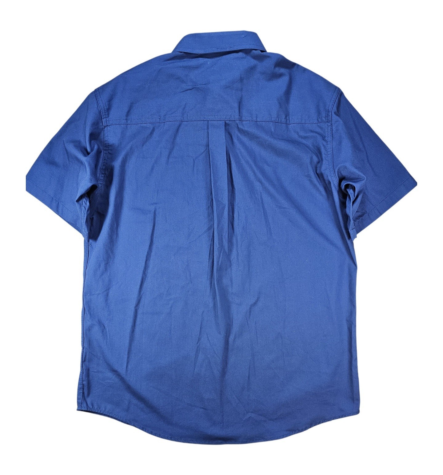 Carhartt Men’s S/S Button Down Cotton Blend Work Shirt Blue Size Large NEW