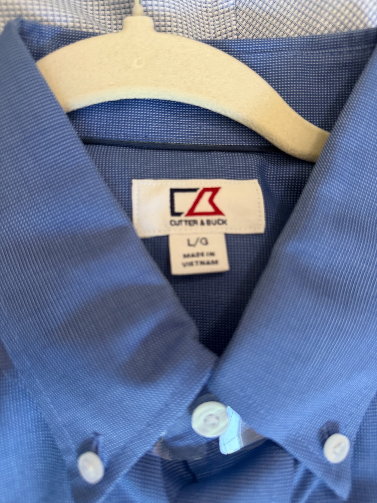 3 Blue Button Downs – Size L – Cutter & Buck, Red House, Port Authority
