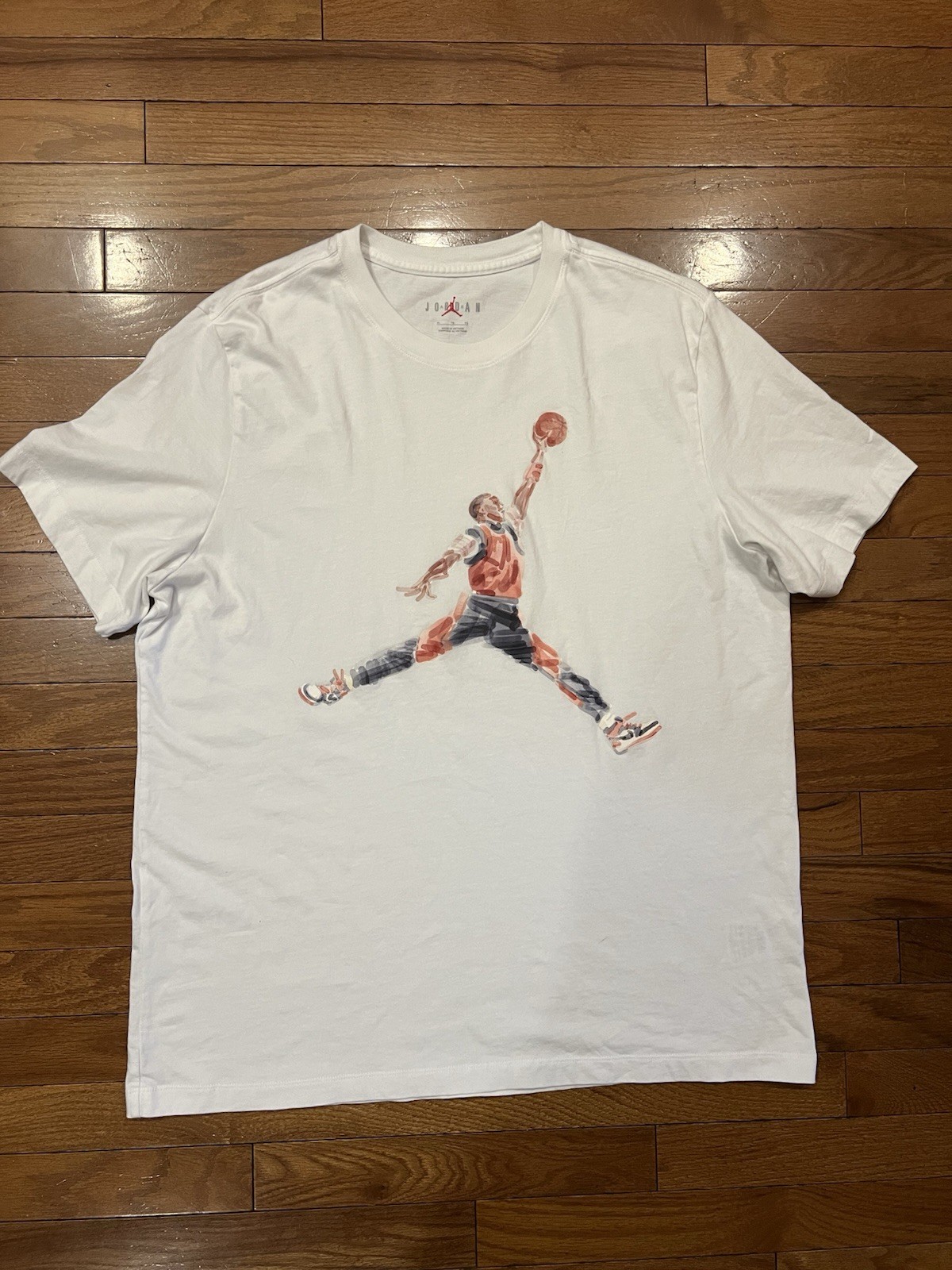 Jordan Jumpman White Graphic T Shirt Mens XL Basketball Sneakerhead Streetwear