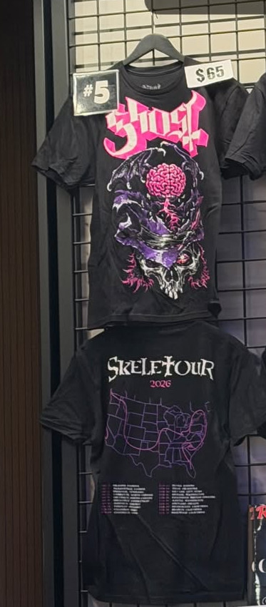 Ghost Band Skeletour World Tour 2026 Merch T-Shirt S-5Xl