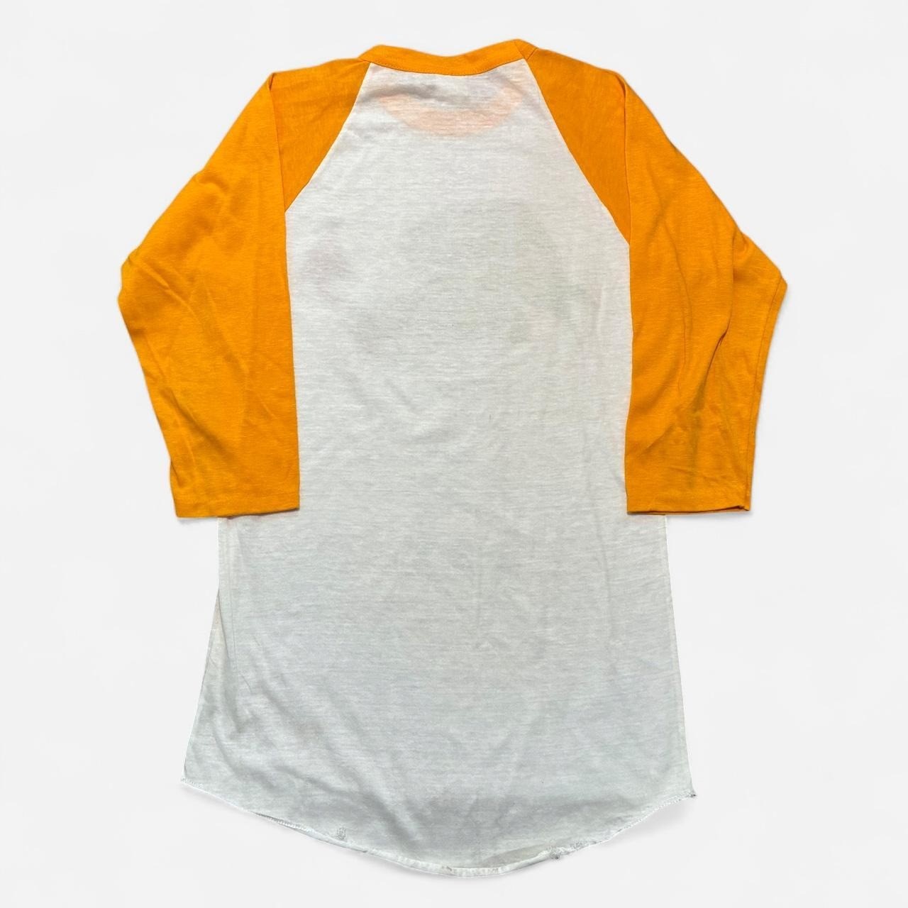 True vintage Early 70s Aerosmith Band tee white and yellow Raglan GRAIL