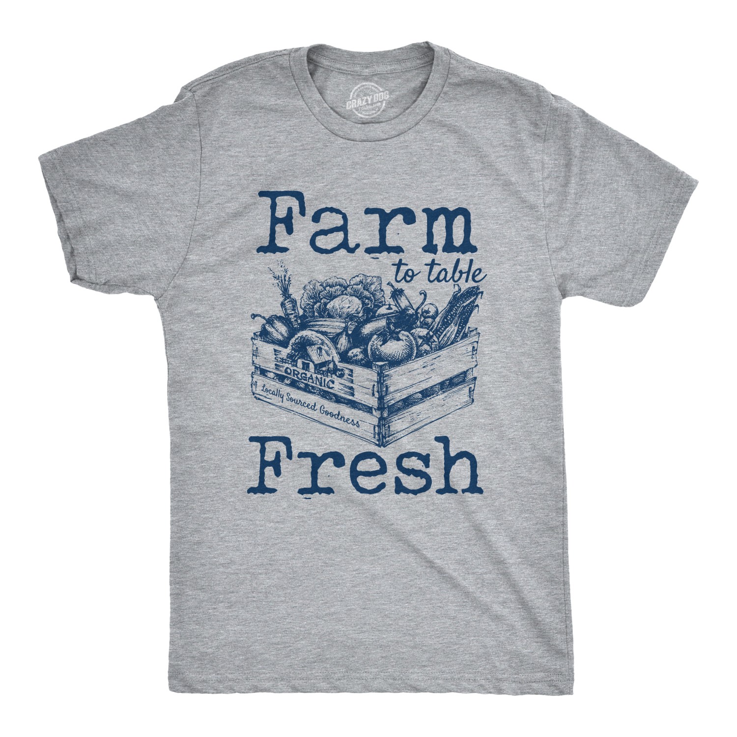Mens Farm to Table Fresh T Shirt Cute Vegetables Farmers Market Tee