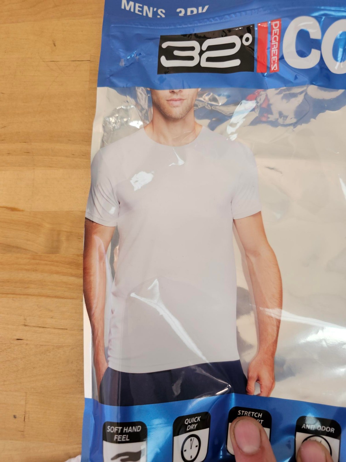 *2PCK* S / SMALL – WHITE – 32 Degrees Cool Men’s Short Sleeve Crew Neck T-Shirts