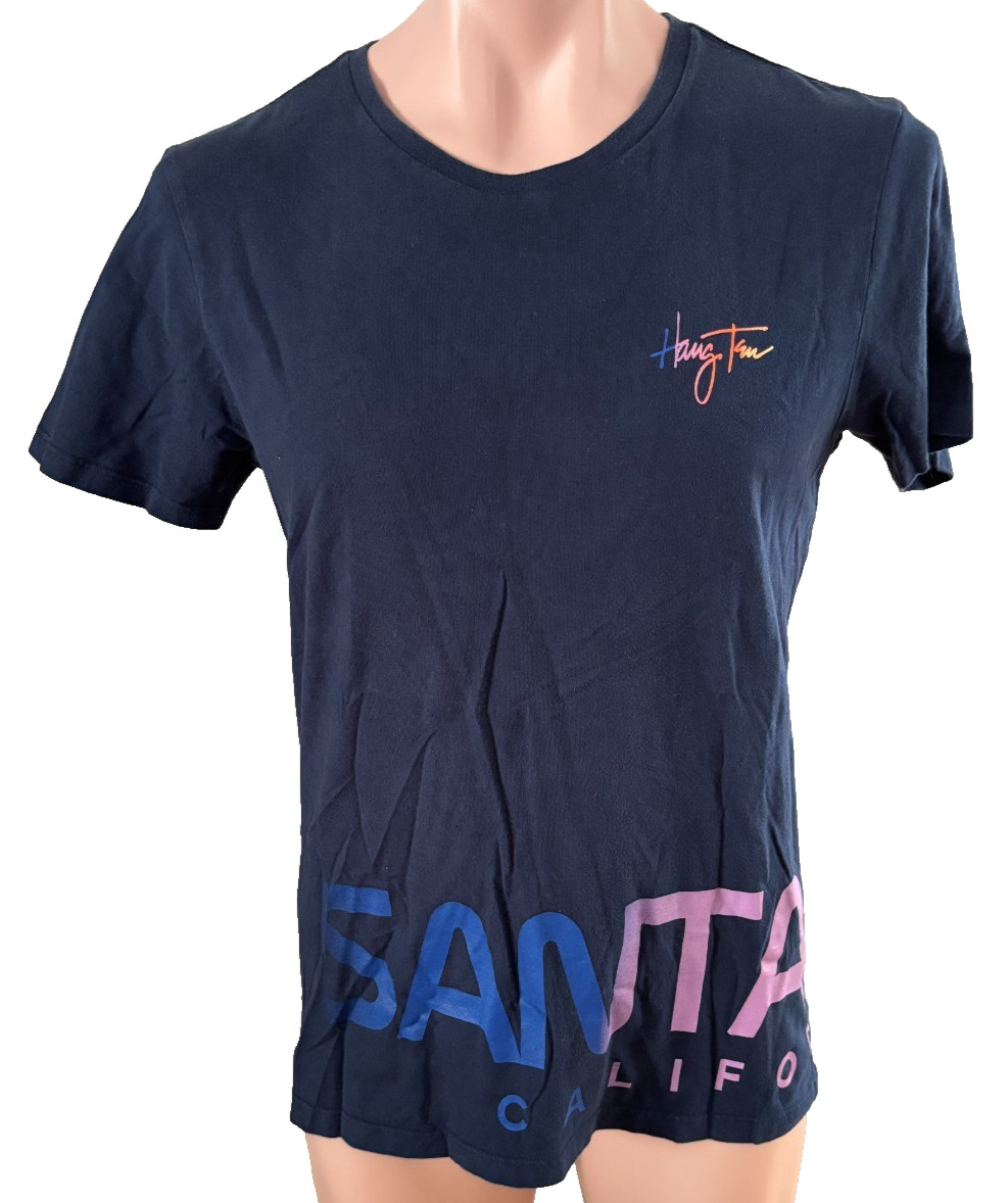 Hang Ten T shirt mens Santa Monica California Blue M Medium