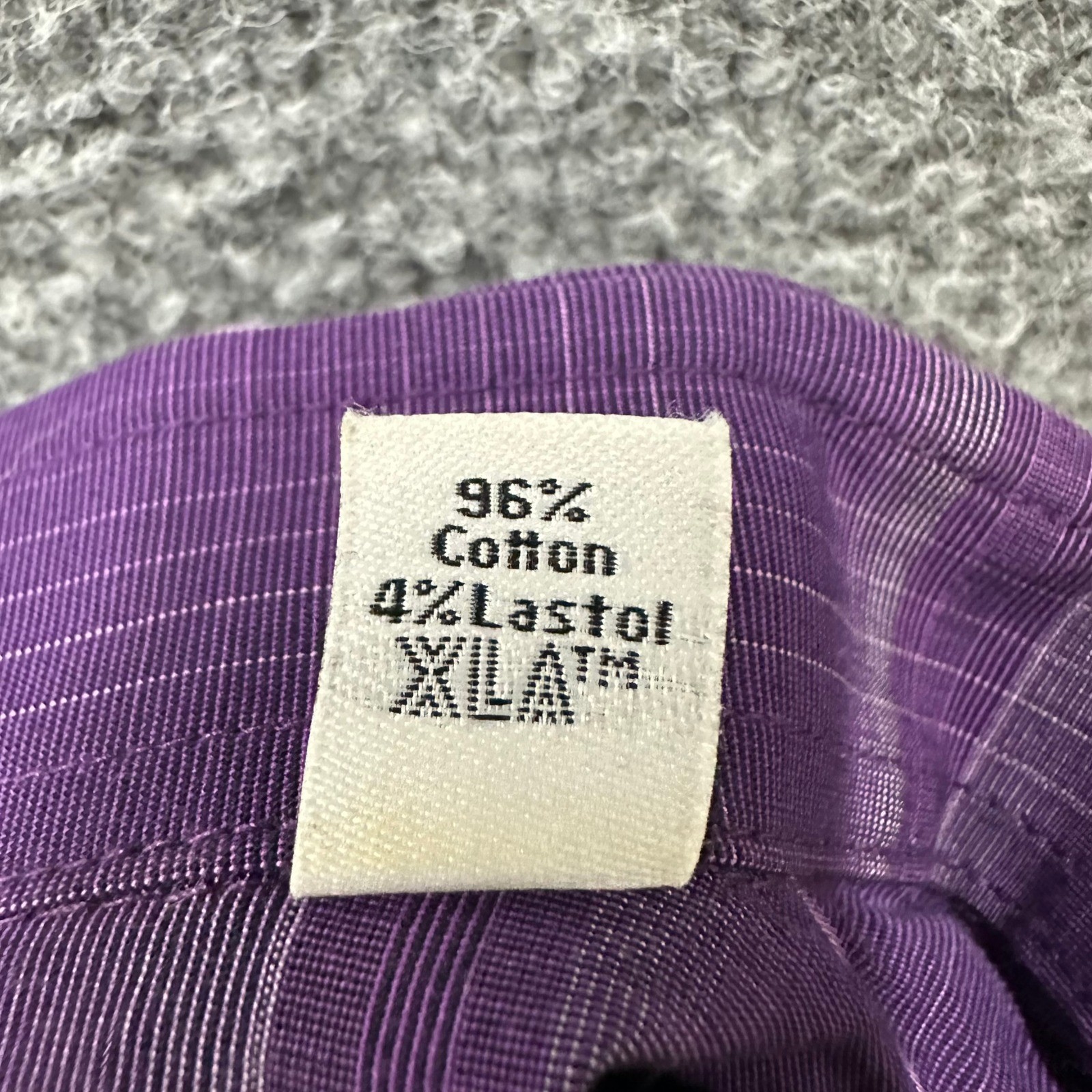 Calvin Klein Button Down Mens Size 15 32/33 Purple Plaid Extreme Slim Fit Cotton