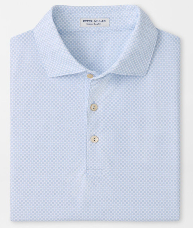 NEW MENS PETER MILLAR S/S GRANT PERFORMANCE MESH Polo GOLF SHIRT, MEDIUM