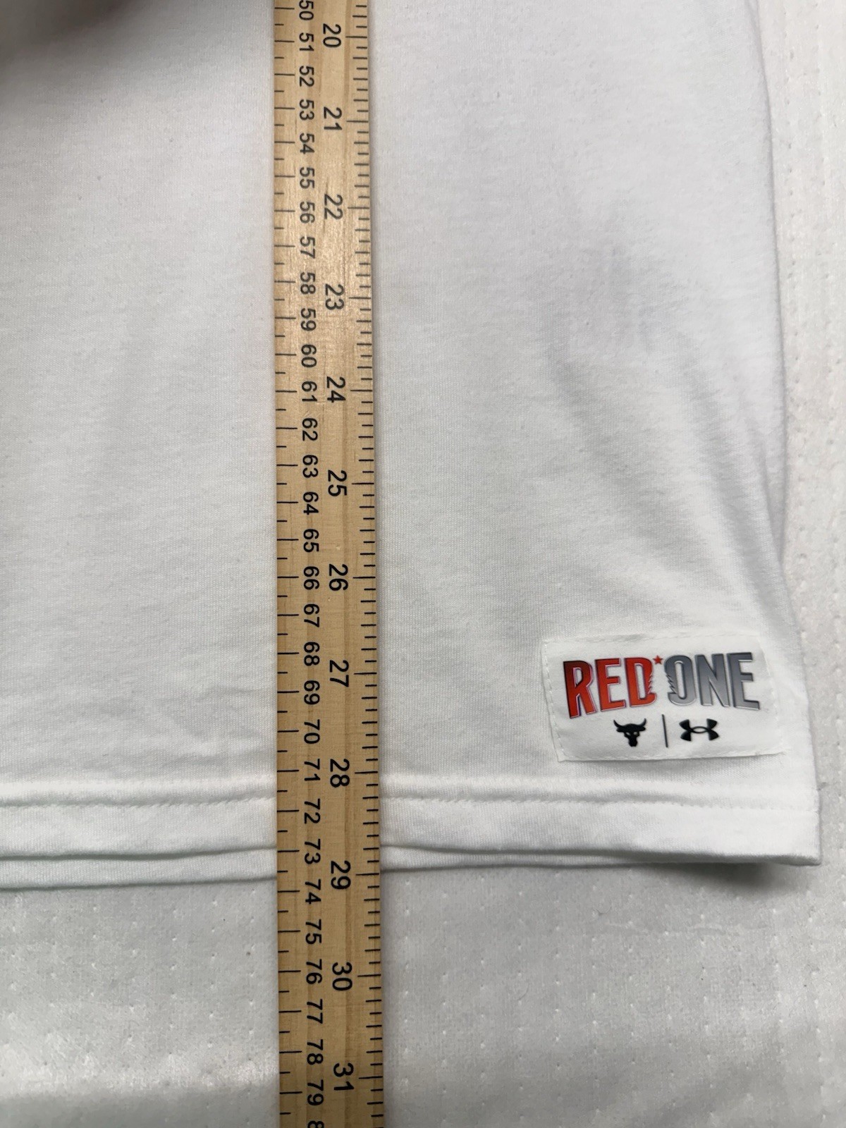 Project Rock Red One Fight Of The Century White T-Shirt Men’s Size Medium