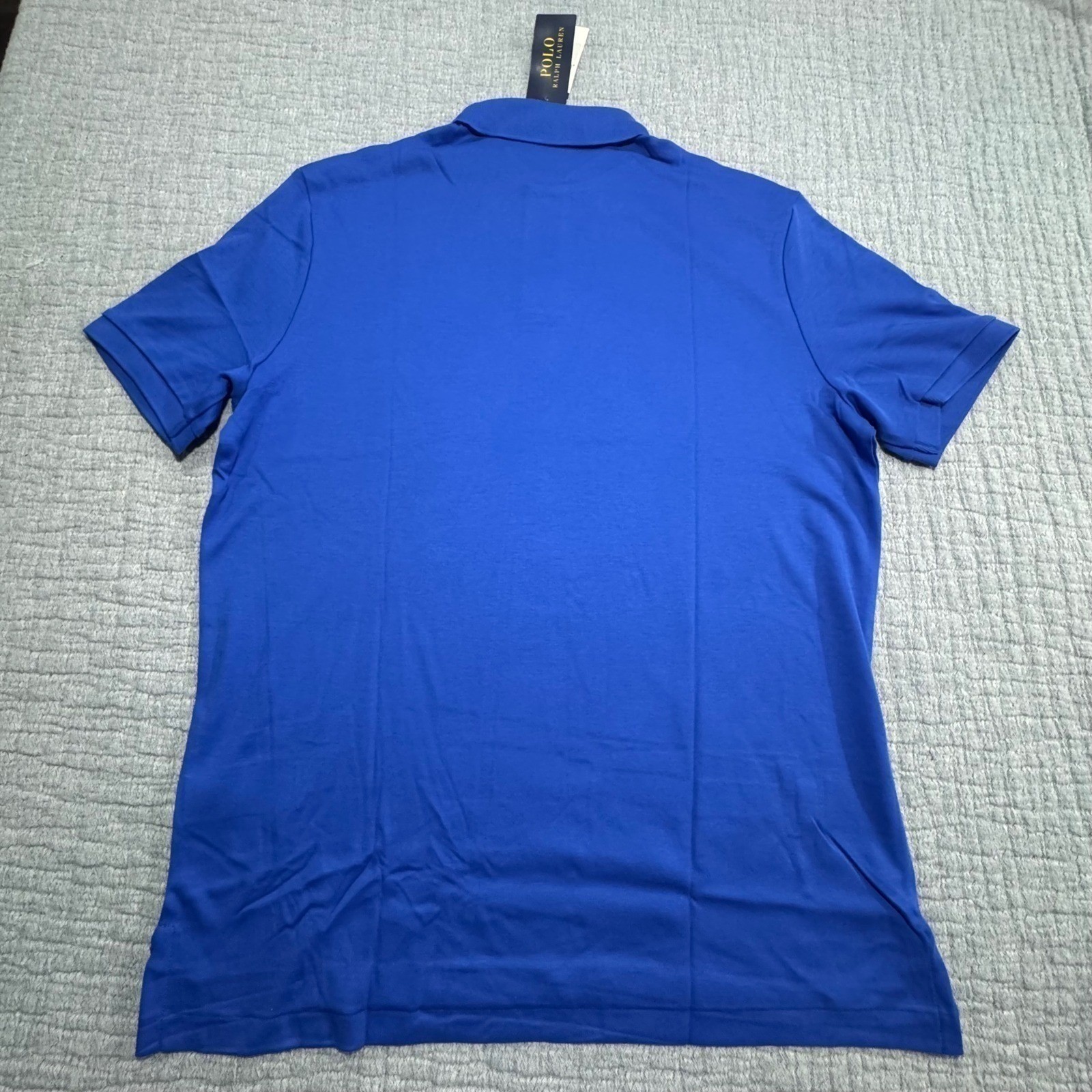 New Polo Ralph Lauren Golf Polo Soft Cotton Shirt Men’s Medium Blue W/ Red Pony
