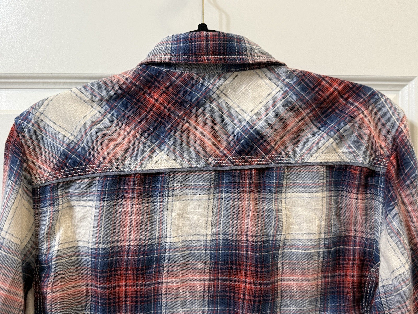 BKE Standard Fit Pearl Snap Plaid Western Shirt Men’s Small