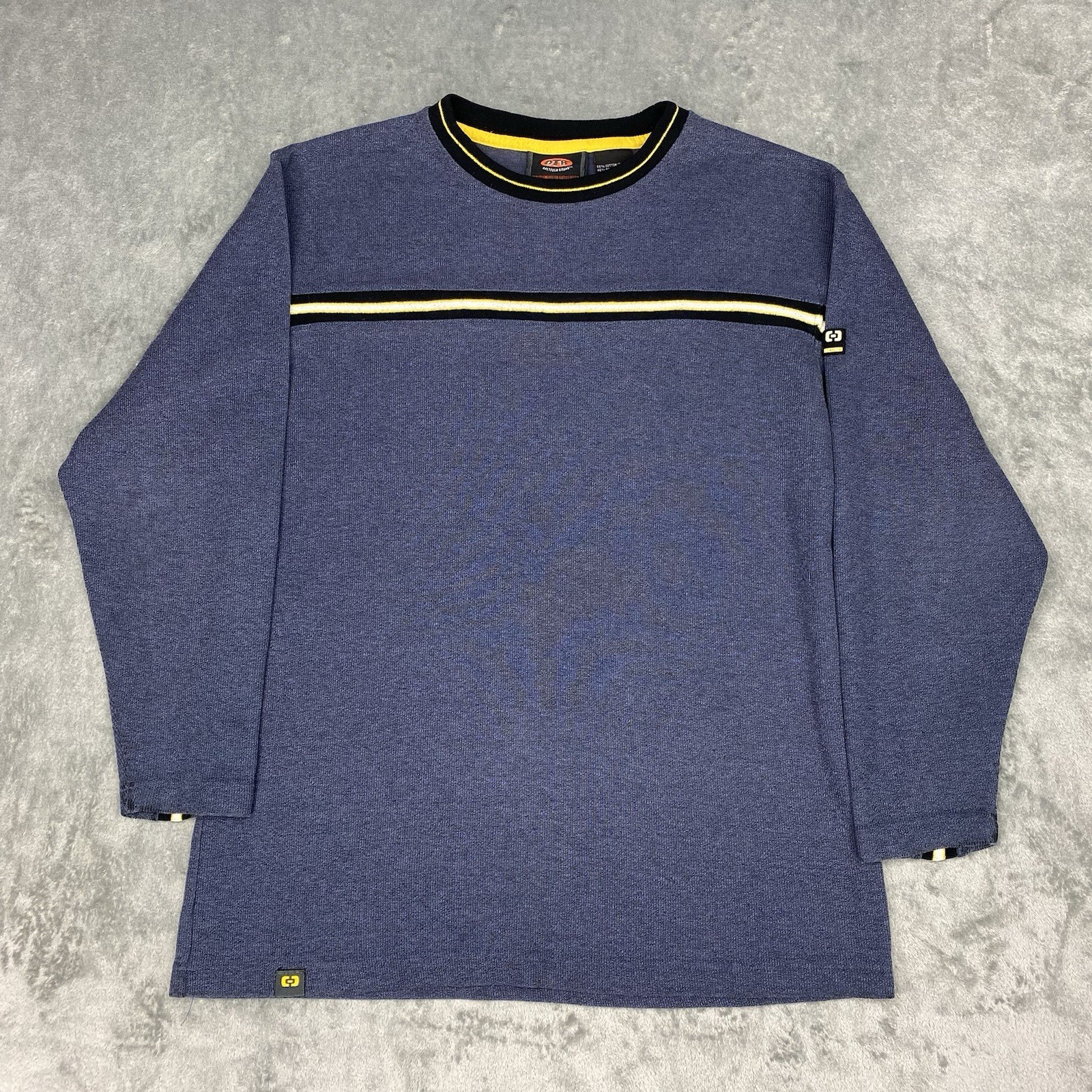 Vintage OTB One Tough Brand Shirt Teen Size XL (fit Mens M) Blue Long Sleeve Y2K