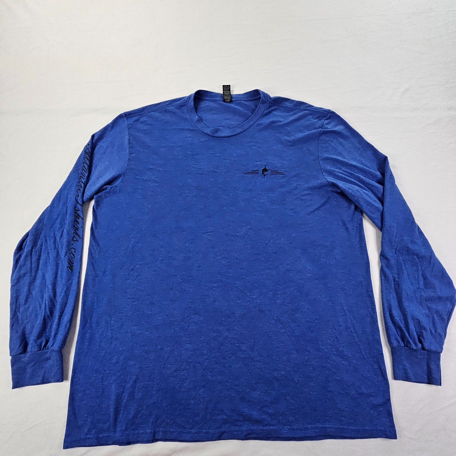 Take it Easy Woody Surf Board Blue Long Sleeve Tri-Blend T-Shirt Men’s 2XL